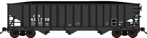 Bluford 70 Ton 3 Bay 14 Panel Hopper W Load Ready To Run Conrail