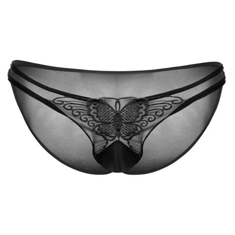 Iixpin Slip Transparent Homme Sexy Sissy String Dentelle Lingerie