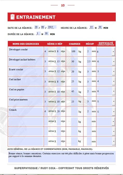 Musculation Pourquoi Et Comment Tenir Un Cahier Dentra Nement