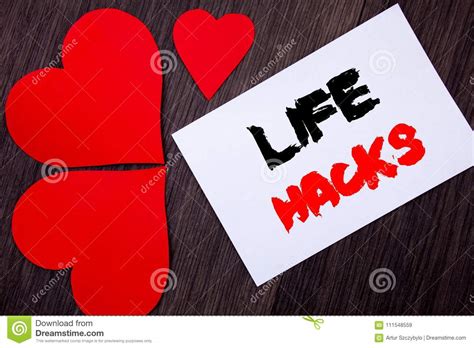 Writing Text Showing Life Hacks. Concept Meaning Solution Hacking Hack ...