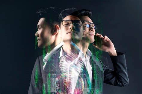 premium photo  man   woman    green numbers