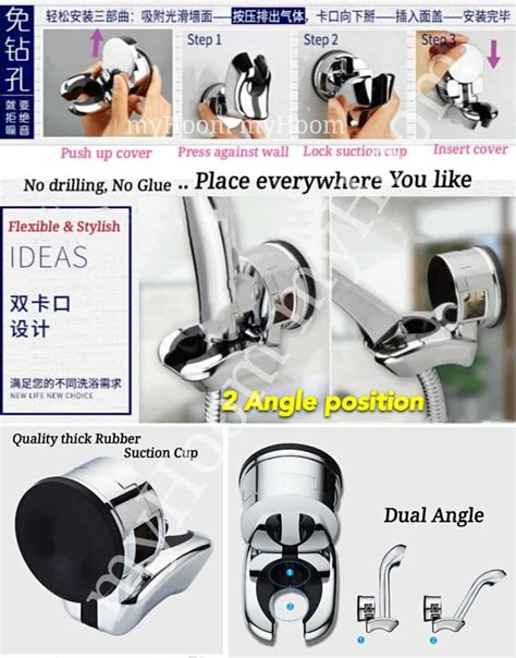 shower diverter valve  shower head holder rotational shower