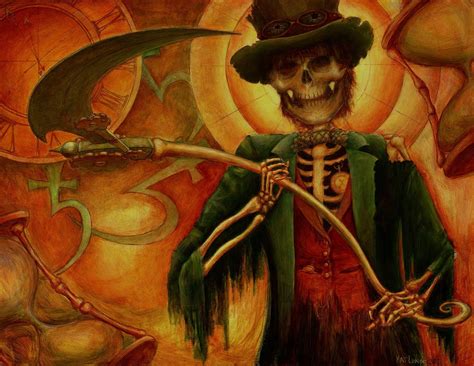 Memento Mori Art Print Steampunk Skeleton Etsy