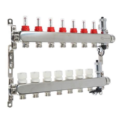 Коллекторная группа AQUALINK, 1х3/4, 7 выходов, с расходомерами ...