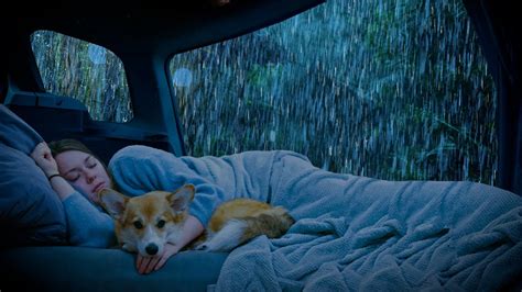 Barulho De Chuva E Trovoada Na Janela Do Carro Para Dormir Chuva