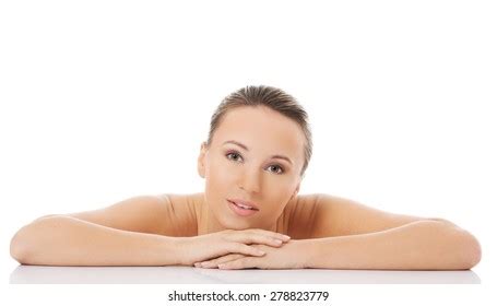 Nude Blonde Woman Posing Arms On Stock Photo 278823779 Shutterstock