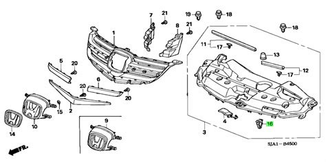 Buy Genuine Honda 90601SJA003 (90601-SJA-003) Clip, Snap Fitting for ...