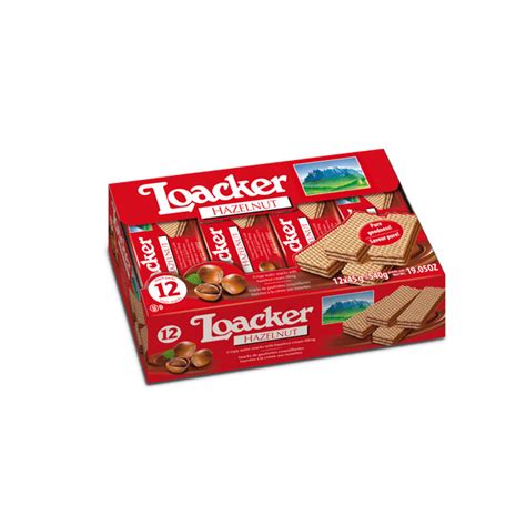 Loacker Hazelnut Wafers 45g159oz Pack Of 12