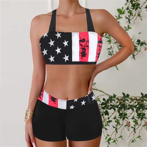 Awdenio Modest Swimsuits For Women Printed Ruched Bikini Sets Piece