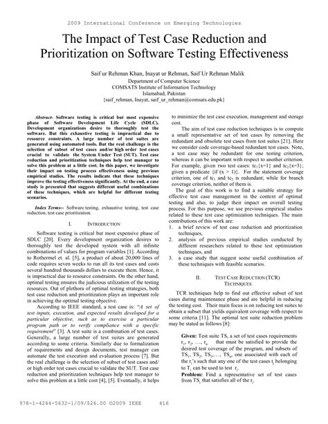 PDF The Impact Of Test Case Reduction And Prioritization On Software