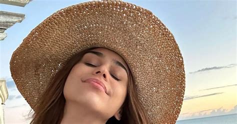 World S Hottest Weather Girl Ditches Top And Poses In Racy Dental Floss Bikini Daily Star