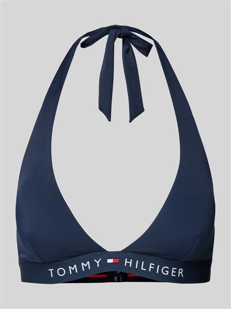 Tommy Hilfiger Bikini Oberteil Mit Neckholder Marine Online Kaufen