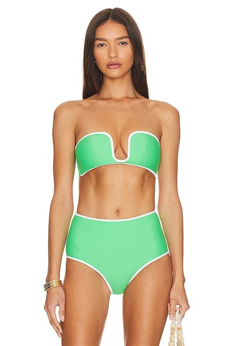 Shani Shemer Aya Bikini Top In Green REVOLVE