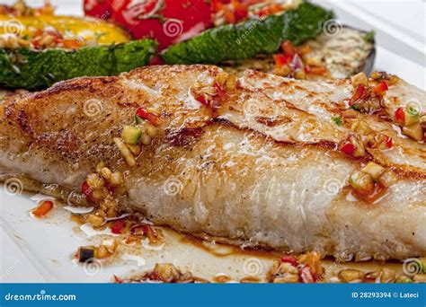 Fried Fish With The Vegetables Stock Photo Image Of Dinner Diet