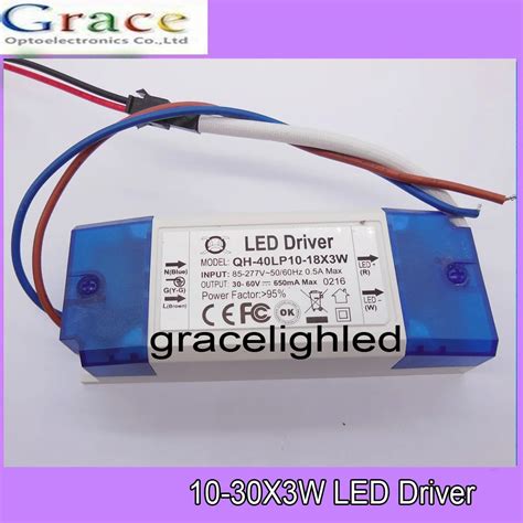 5 Pieces 10 18x3W 650mA LED Driver 30W 40W DC30 60V High Power LED Powr ...