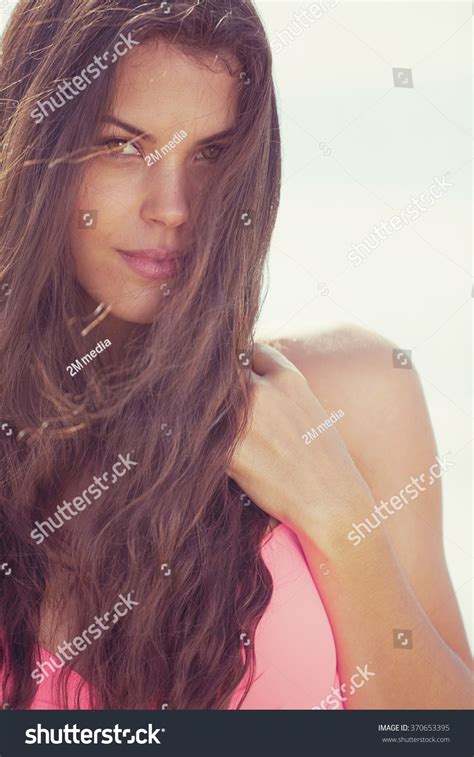 Portrait Happy Sexy Girl Pink Bikini Stock Photo Shutterstock