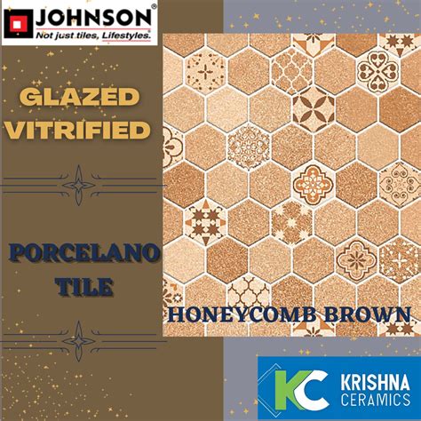 Matte Johnson Porcelain Tiles Honeycomb Brown Matt 40x40 Cm At Rs 40 Sq