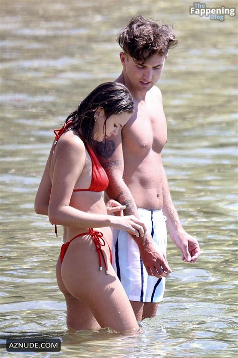 Phoebe Spiller Sexy Seen With Mitch Eliot Shows Off Her Beautiful Body Wearing A Hot Red Bikini