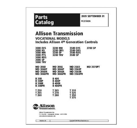Md3060 Allison Transmission Wiring Diagram