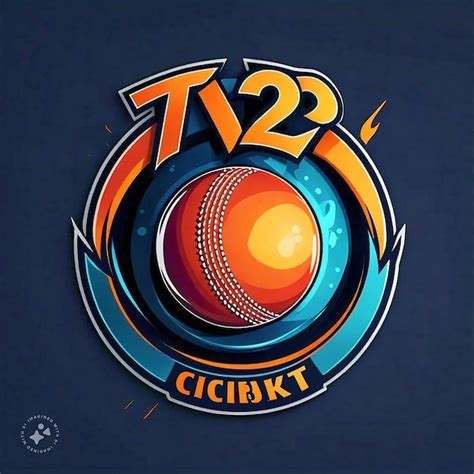 A Logo For A Cricket Club Is Displayed On A Blue Background Premium