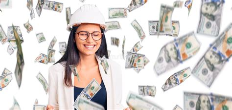 Jovencita Hermosa Latina Con Hardhat Arquitecto Y Gafas Muy Contenta Y Emocionada Haciendo Gesto