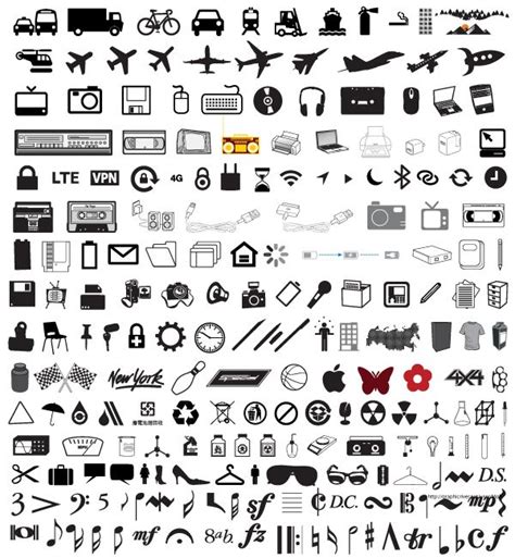 vector pictogram icons signs  symbols vector