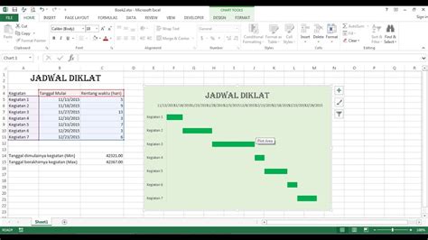 Cara Membuat Gantt Chart Jadwal Schedule Di Microsoft Excel 2013