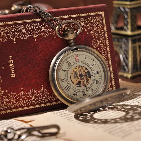 Antique Roman Numerals Steampunk Watch Vintage Flower Prints Mechanical ...