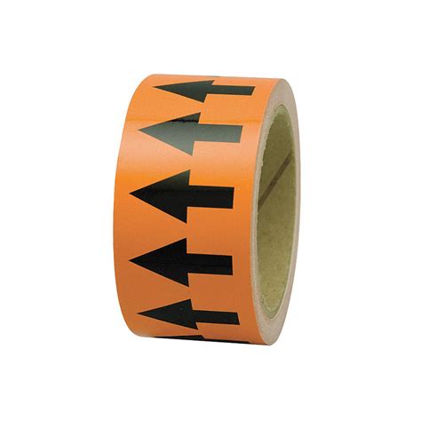 INCOM MANUFACTURING PMA453 Arrow Tape,Black/Orange,4 In. W | eBay