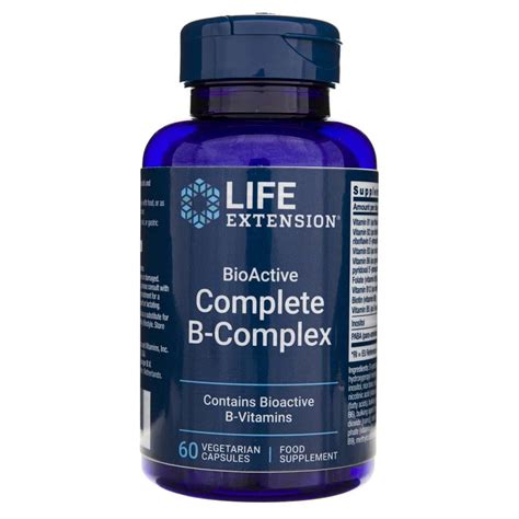 Life Extension Bioactive Complete B-Complex 60 Capsules – Medpak