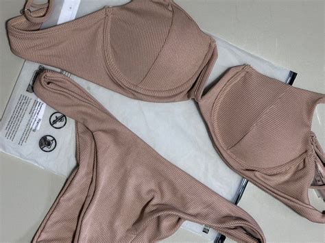 Shein Nude Bikini Set Women S Fashion Swimwear Bikinis Swimsuits On Carousell