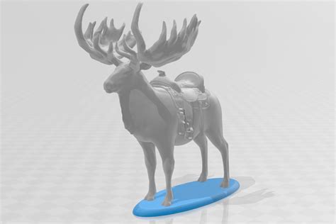 STL file Giant Elk / Irish Elk Miniature (with and without base) 🦌・Template to download and 3D ...