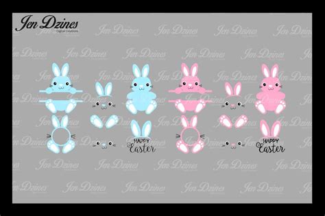 Bunny Bundle Svg Dxf Eps Png By Jen Dzines Thehungryjpeg