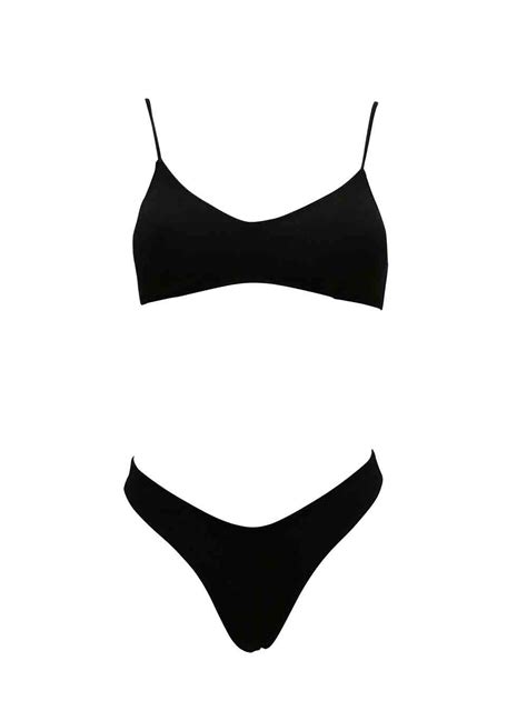 Bikini Donna Giveness In Viscosa Nero Albos Underwear Shop Online Intimo