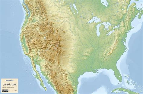 Blank Canada Physical Map
