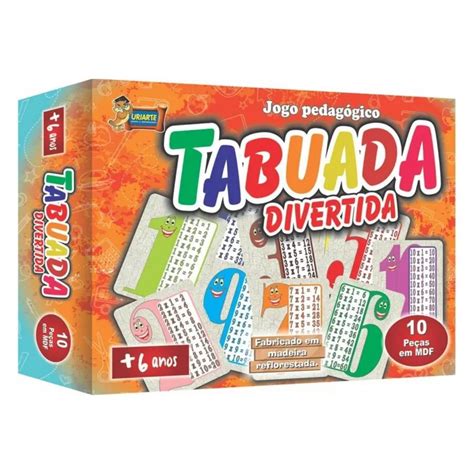 Jogo Da Tabuada Divertida - Tabuada Divertida Uriarte - Jogo Pedagógico 10 peças