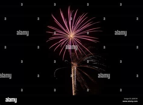 fourth  july fireworks  west burlington iowa stock photo alamy