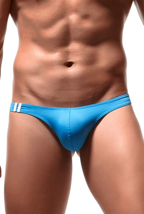 Newsywell Men S Spandex Thong Bikini T Back Low Rise Silky Soft Breathable Briefs Underwear Blue