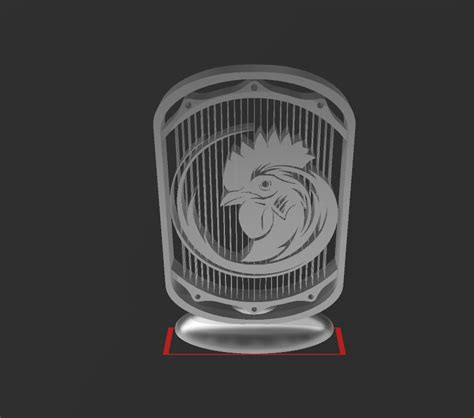 Stl File Rooster Head A31 14 Suspended 2d Thread Art Stl 🐓 3mf