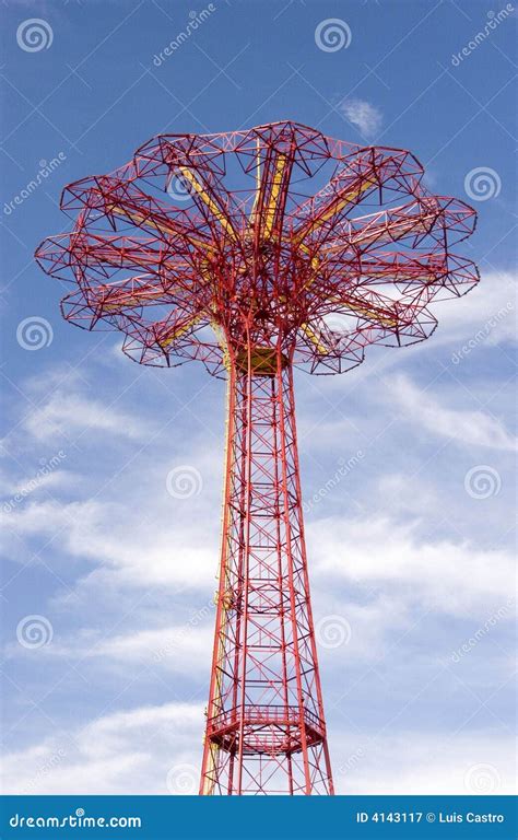 Parachute Drop Tower Closeup Stock Photography 505718