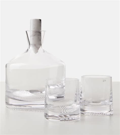 Alba Whiskey Decanter And Glass Set In Multicoloured Nude Mytheresa