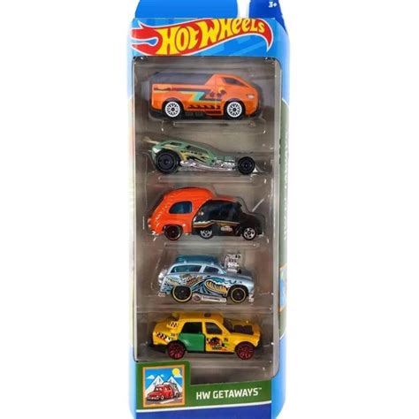 Coffret Vehicules Hot Wheels Hw Getaways Set Voitures Minatures Cartes Tigre Jouet Enfant