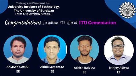 Placement Cell Uit Burdwan University Nirf 86 2023 On Linkedin