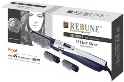 REBUNE RE 2025 2 Hair Styler 3 In 1 Hot Air Dryer Styler Hair Straightener Curler Brush360