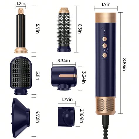 UKLISS 7 In 1 High Speed Brushless Ceramic Hot Air Styler Multi Functional Straightening