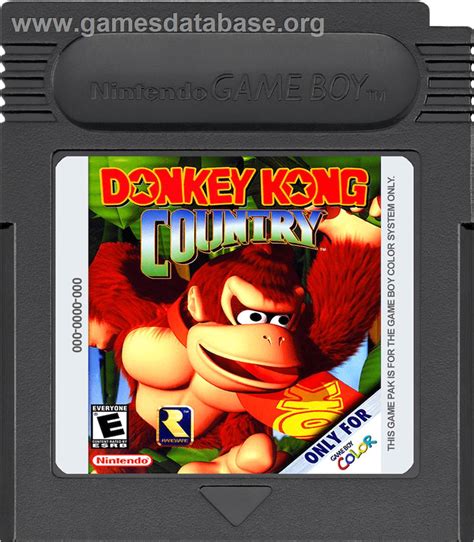 Donkey Kong Country - Nintendo Game Boy Color - Artwork - Cartridge