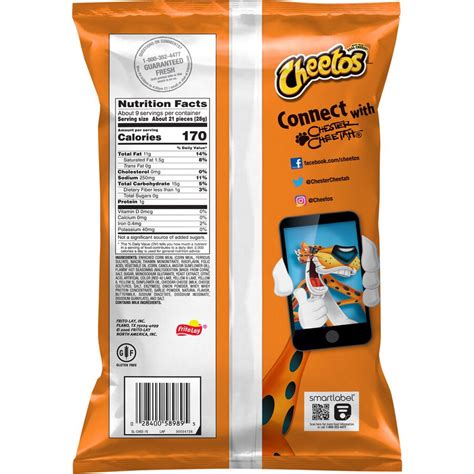 Hot Cheetos Nutrition Label