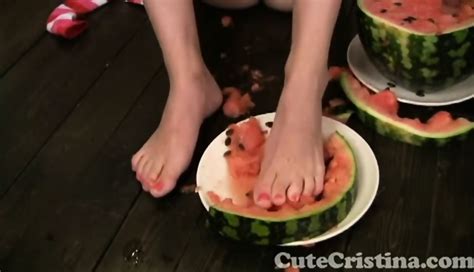 Cute Cristina Plays Naked With Watermelon