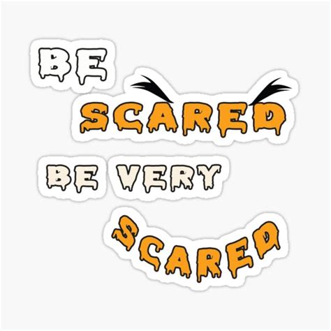 scared   scared   hallooween halloween gift sticker