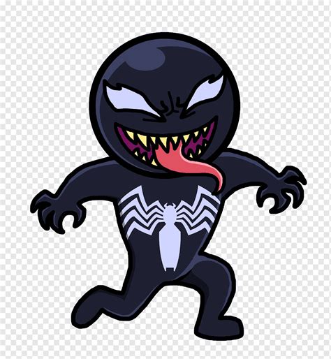 Spider Man Venom Chibi Dibujo Arte Veneno Historietas Mam Fero